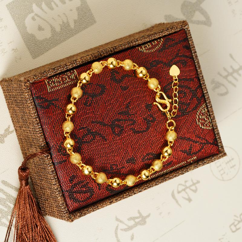 Simple Frosted Solid Couple Bracelet, Versatile and High-end Jewelry Bracelet 17CM