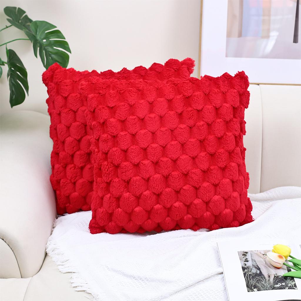 Velvet Snowflake Pillowcase: Solid Color Cushion for Office, Sofa, Bedside, and Waist Support 1pc