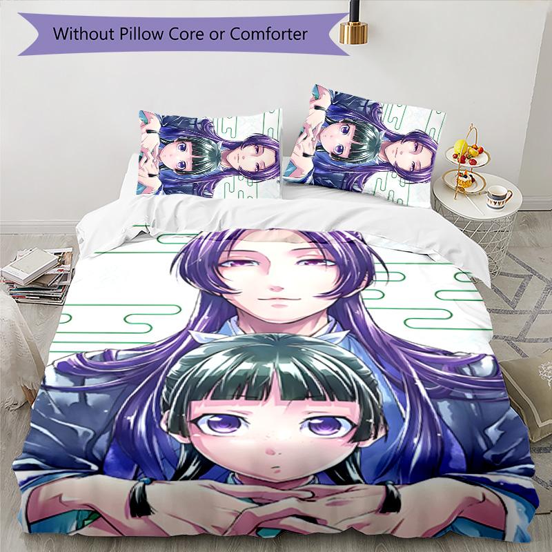 3pcs The Apothecary Diaries Design Cover Set - HD Printed Bedding with 1 Cover and 2 Pillowcases - Perfect for Home and Dorm Decor