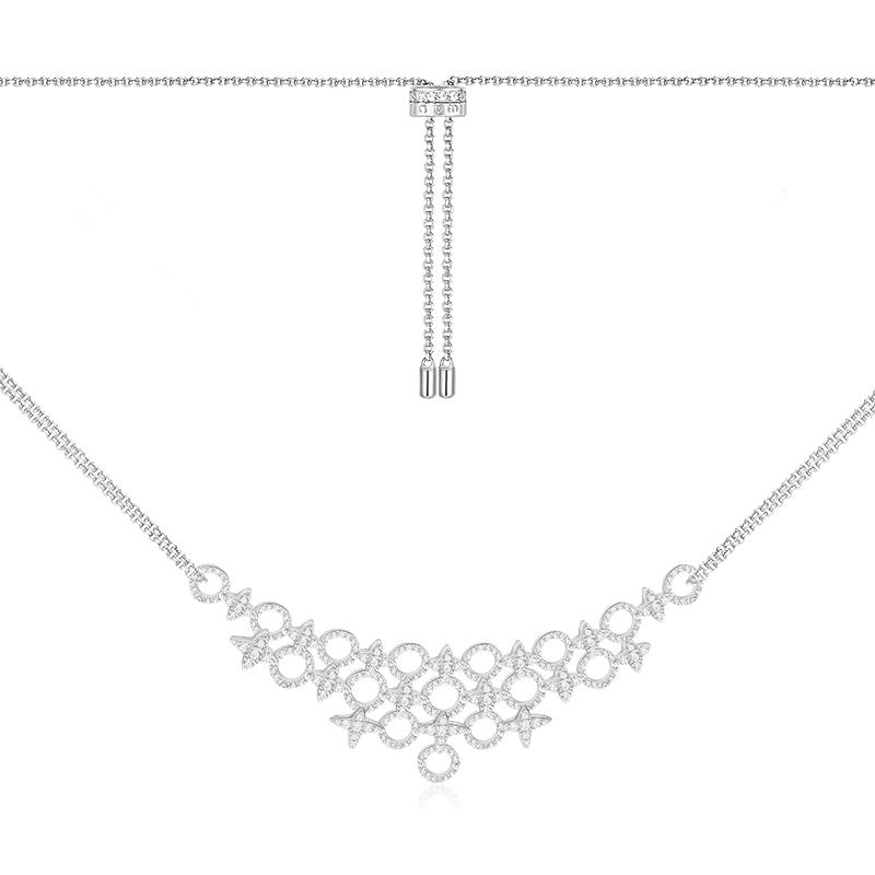 APM Monaco necklace METEORITES/Six-pointed Star [Romantic Confession] Personalized Circle Adjustable, Exquisite, Elegant and Unique 925 AC6550OX