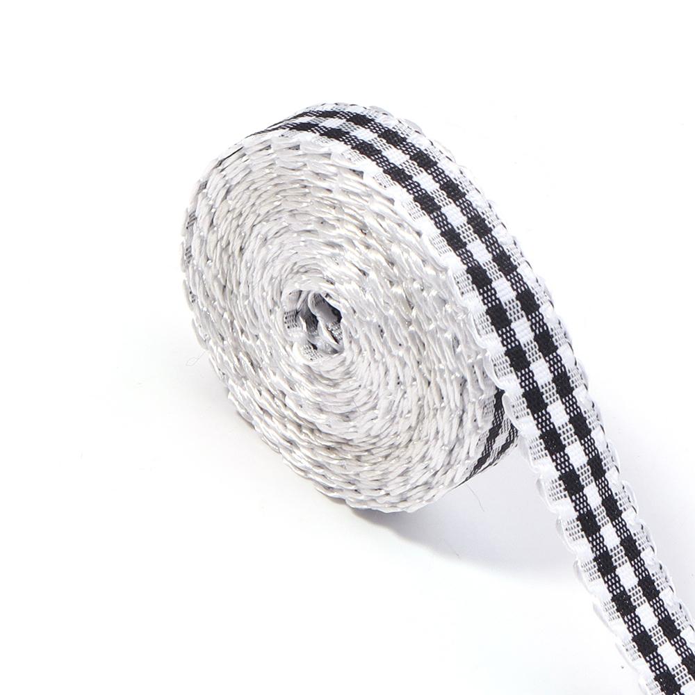 5Yards Wavy Lace Checkered Ribbon Colorful Plaid Satin Ribbon For Flower Gift Packaging DIY Clothing Accessories Home Decoration