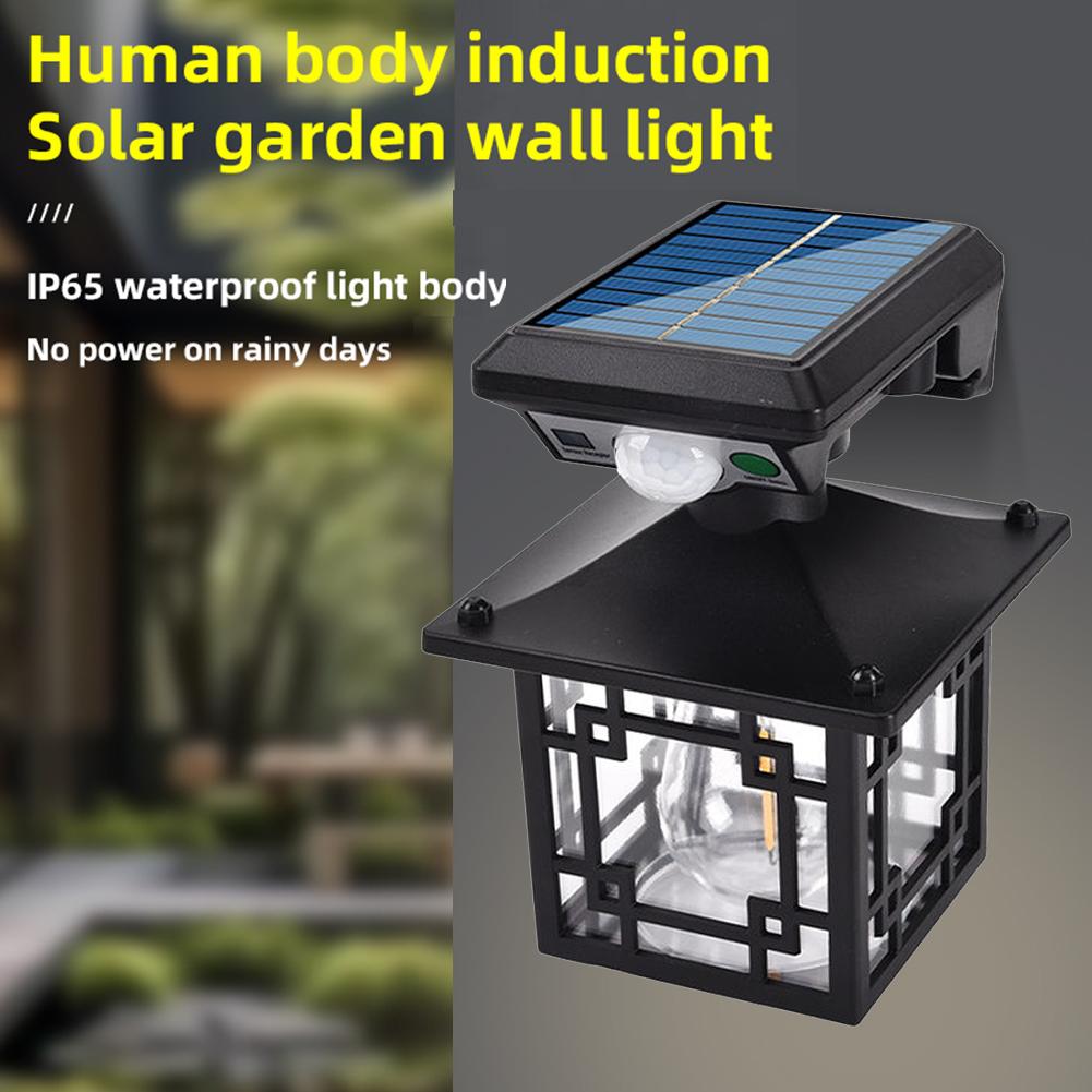 LED Outdoor Solar Lamp Motion Sensor Garden Street Solar Lamp Waterproof Motion Intelligent Sensor Light for Yard Patio Pathway
