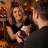 Halloween Holding Pumpkin Resin Figurine for Cemetery Scene Decoration