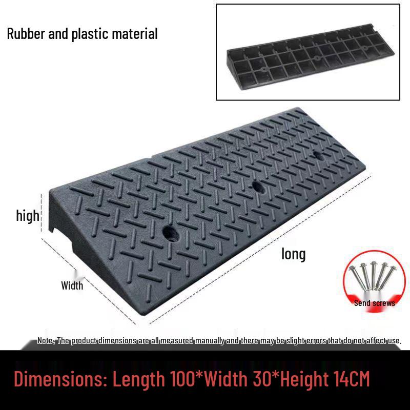 Curb and Threshold Ramp Mat - Rubber Slope for Home or Car Use