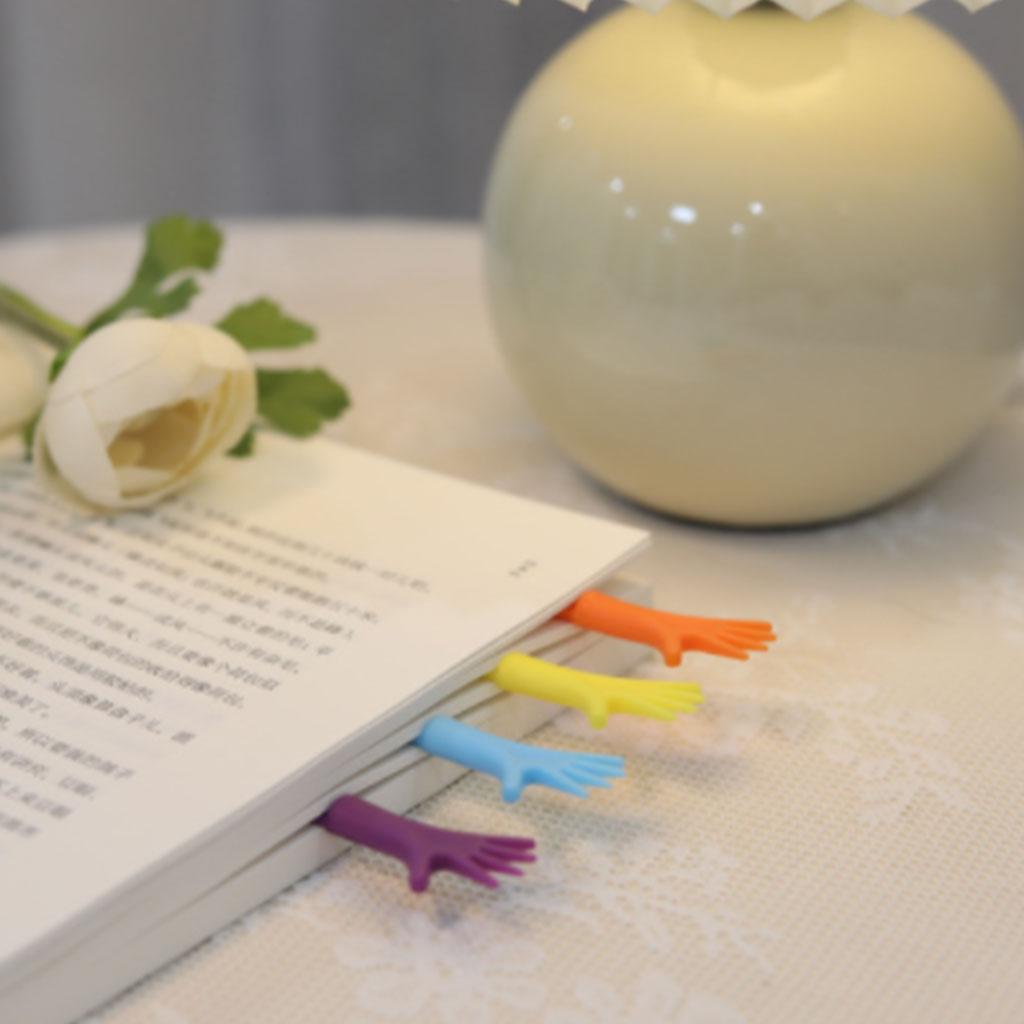 4pcs Funny Help Me Bookmarks Novelty Hand Pad Note Book Mark Stationery for Kids Students Teacher
