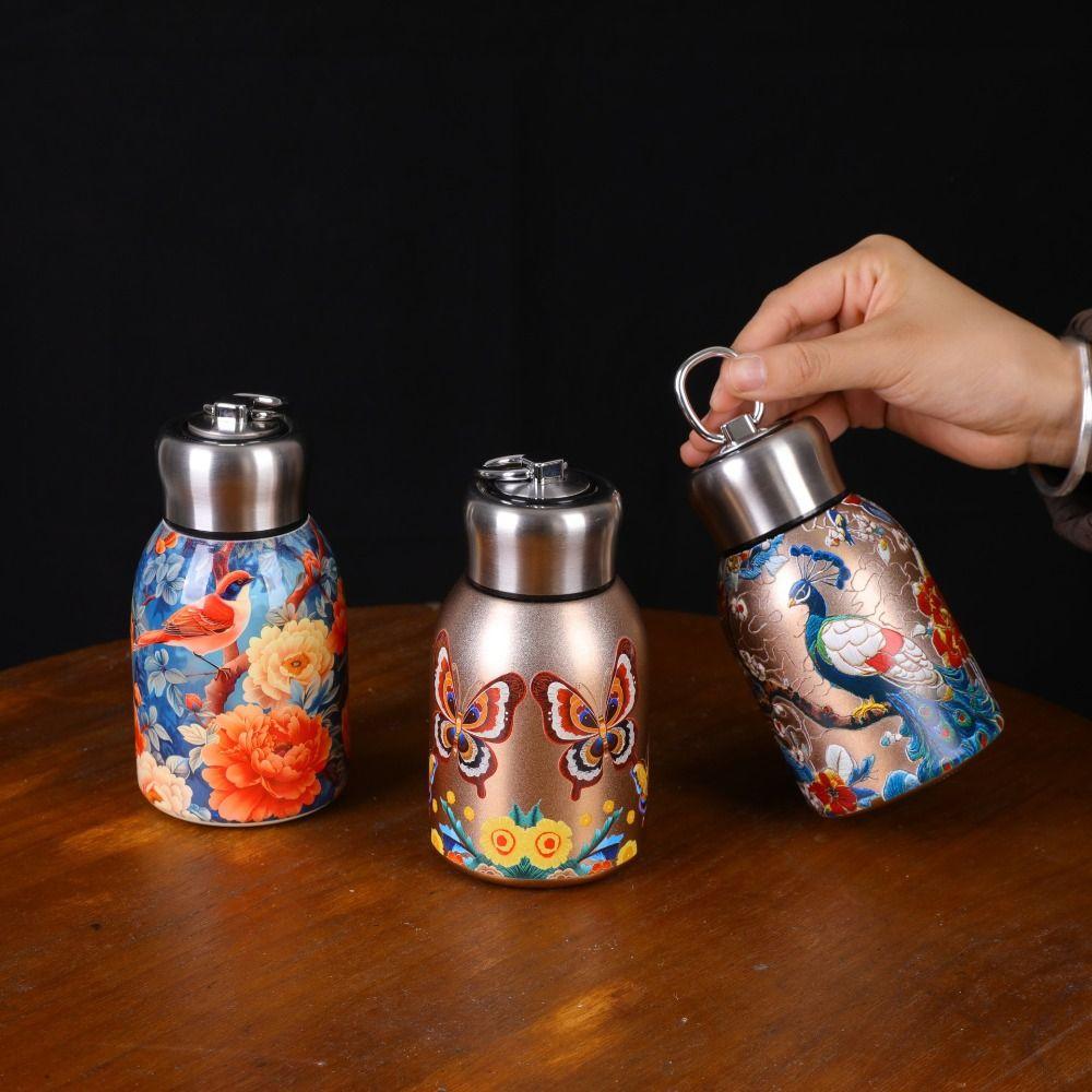 Stainless Steel Insulated Cup 300ml Slim Insulated Thermal Water Bottle  Outdoor Hiking