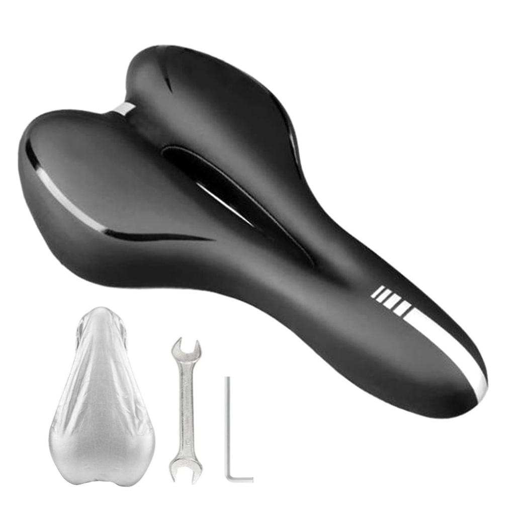 Nonslip Breathable Bike Saddles Seats Pad Replacement Soft Bike Seats Cushions Silicone Bicycles Saddles Easy to Install