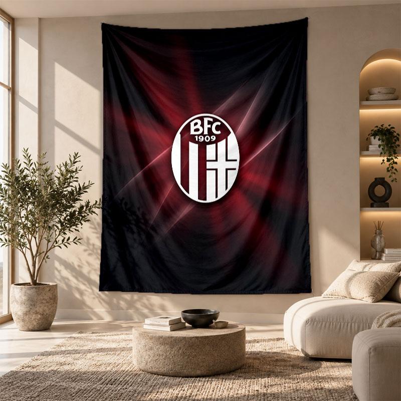 Decorative Tapestry,Bologna FC Printed Wall Art, Lightweight Wall Hanging For Bedroom Background