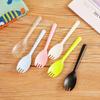 Disposable Plastic Long Handle Spoon Fork Set