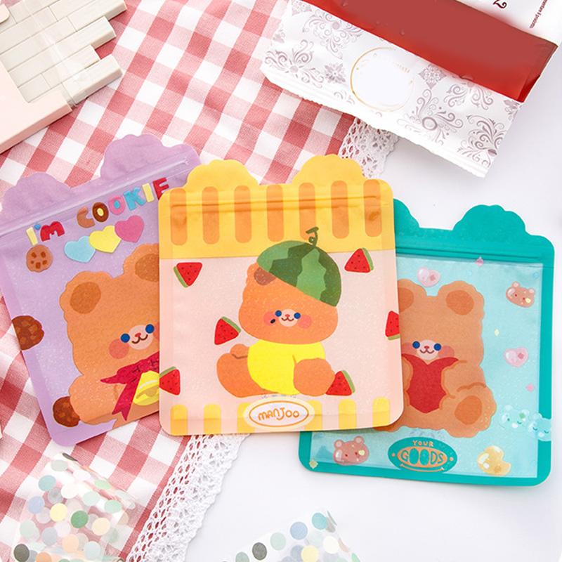 Cute Food Zip Lock Bag Cute Rabbit Bear Candy Cookie Packaging Bags Wedding Birthday Party Decorations Gift Wrapping Supplies
