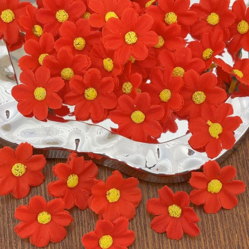 50/1000pcs Artificial Mini Daisy Flowers 3.5cm Silk Fake Flowers Heads for Home Wedding Decoration DIY Sunflower Wreath Gifts