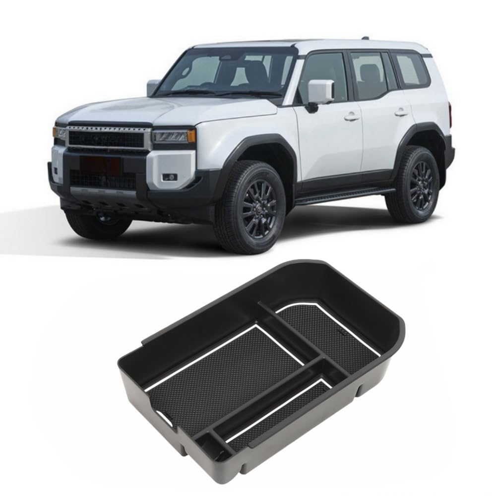 

The handrail storage box is suitable for Toyota Prado 2024 LC 250, a central handrail storage box, a storage box bulkhead.