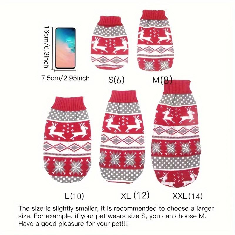 Maglione per animali domestici stile natalizio per cani e gatti Nuovo maglione in lana lavorato a maglia per Bichon e Corgi
