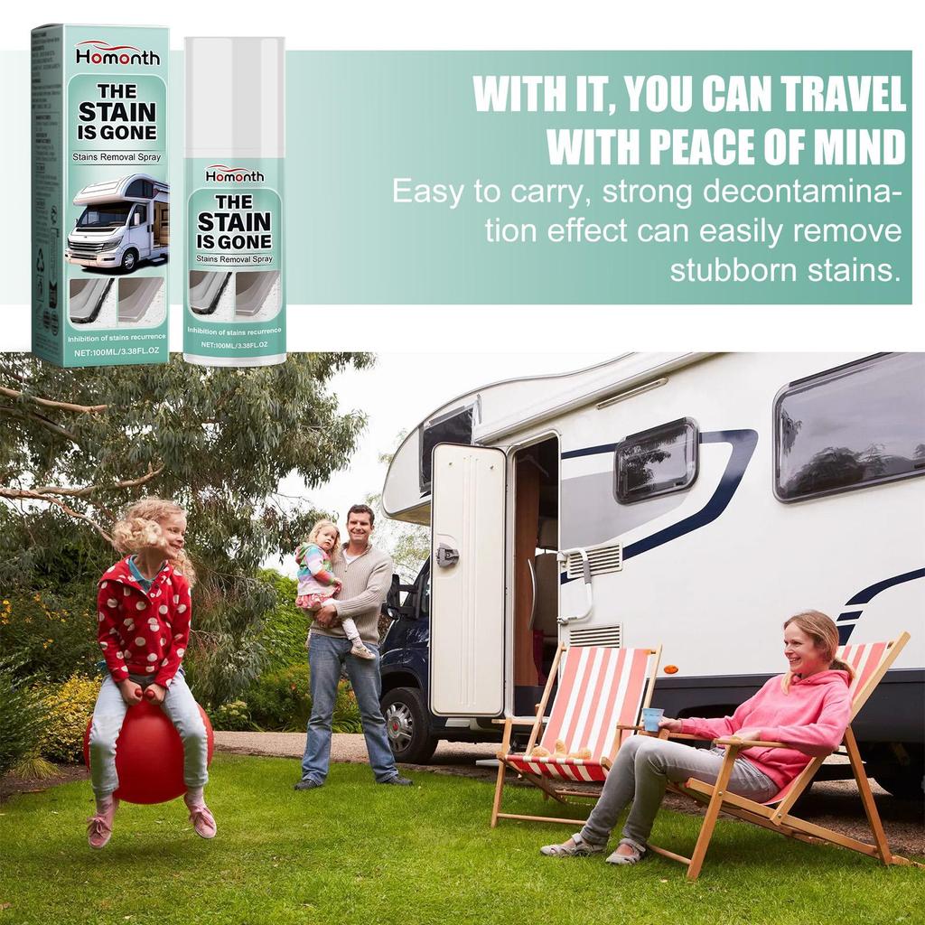 100ml RV Stain Removal Spray Stain Brightening Car Interior Dirt Cleaning Multi-Purpose Cleaning Spray