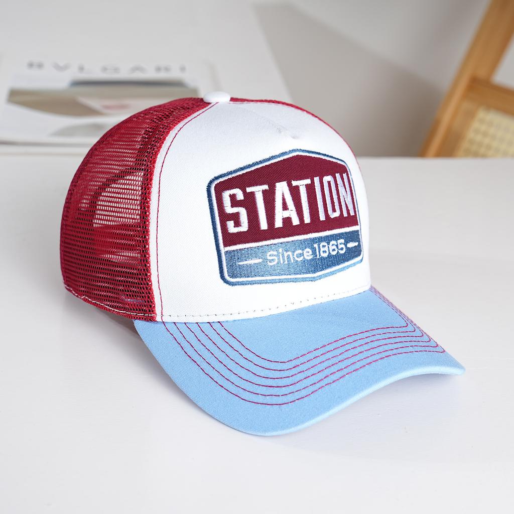 Hot Sale American Embroidered Baseball Cap European and American Hip Hop Mesh Breathable Big Brim Cap Adult Hat