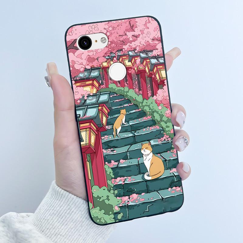 Husă Drăguță Pentru Google Pixel 3/Pixel 3XL Carcasă Imprimată Funda Pentru Google Pixel 3A XL Coque Husă Protectoare Carcasă Moale din Silicon