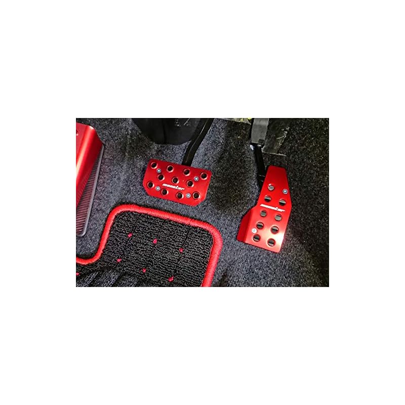 MONSTER SPORT Sport Driving Pedal Covers, Red Anodized, for Swift Sport [ZC33S], Swift [ZC13S/ZC83S], and Other Automatic Transmission Vehicles (ZC33