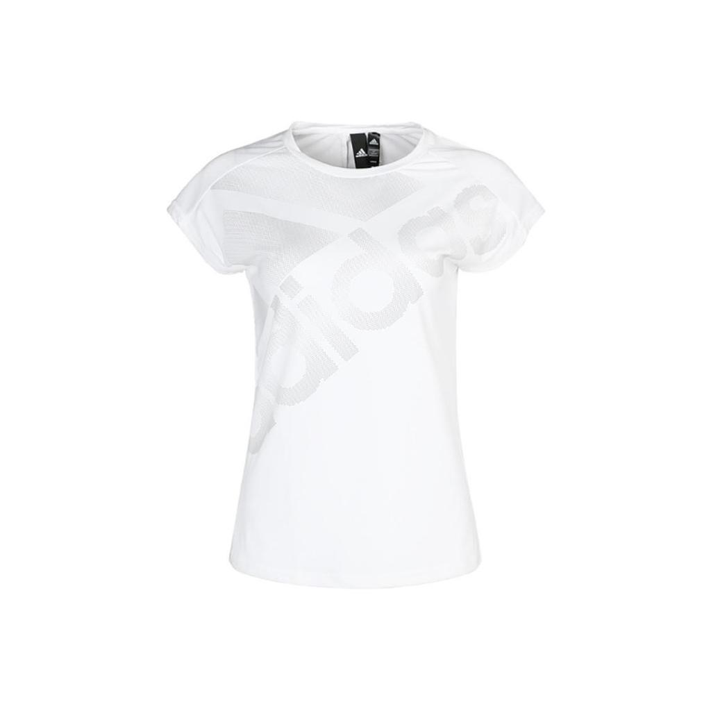Adidas Gfx Ss T Poly Letter Print Round Neck Fashion Versatile Short Sleeve T-Shirt Women Tops White DT8315
