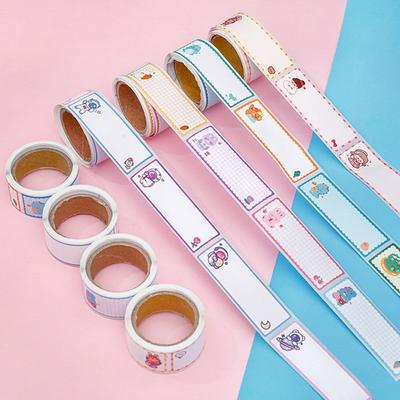 60Pcs/Roll Durable Writable Name Sticker Self-adhesive Cartoon Labels Sticker Student Stationery Blank Tag Sticker