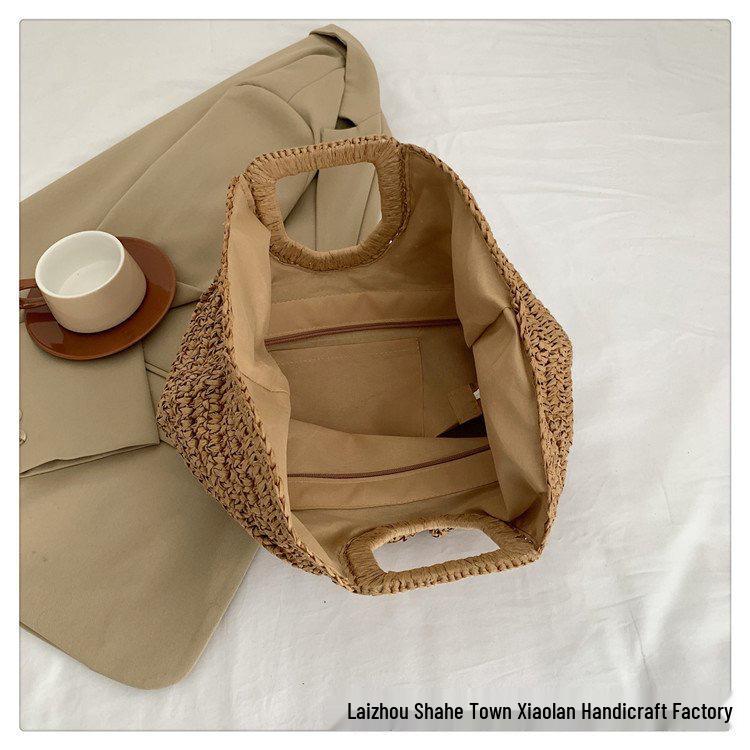Handmade French Bohemian Crescent Woven Tote Bag