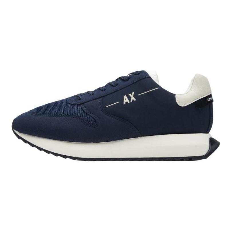 Emporio Armani Round Toe Lace-Up Casual Shoes Men Sneakers Navy-Blue XUX209XV812N1518