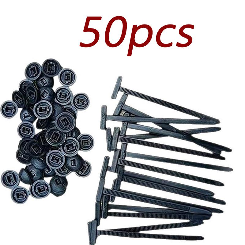 100/50/10pcs Nylon Universal Cable Tie Buckle Heavy Duty Self-Locking Nylon Zip Ties Holder Multipurpose Plastic Cable Ties Tool