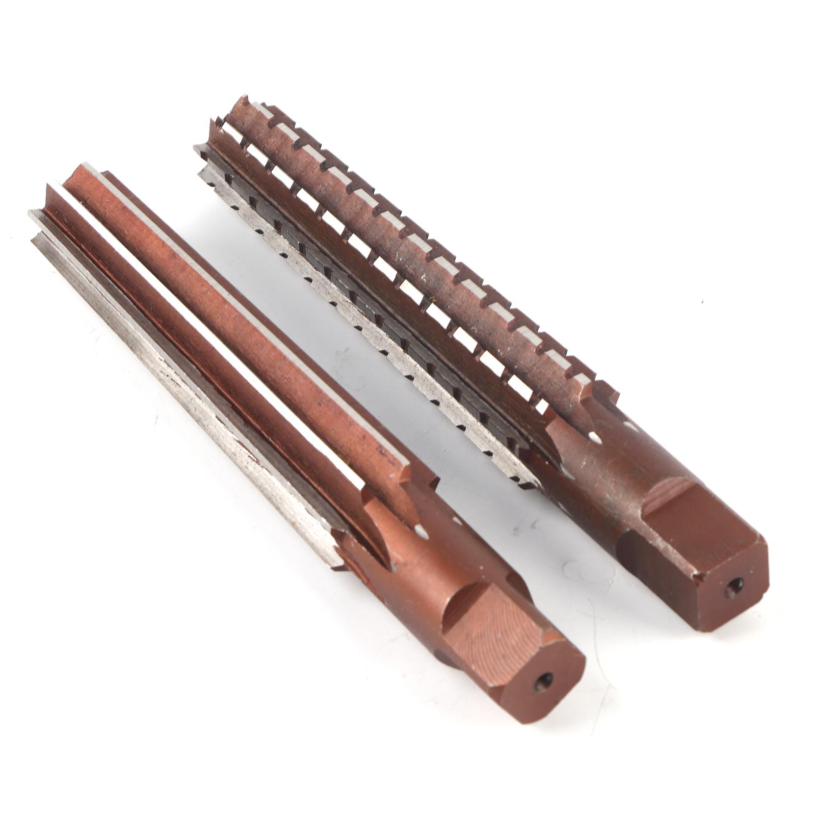 

2pcs HSS MT3 Taper Fine Rough Reamer Cutter Tool Set Straight Shank