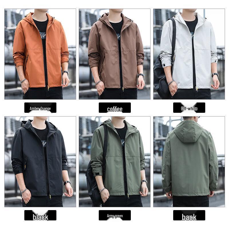 Jeanswest Men's Hooded Outdoor Windbreaker Jacket