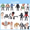 Set di Figure in PVC Skibidi Toilet Man 16 Pezzi Altezza 6-10cm