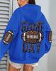 Sudadera de Rugby Holgada con Estampado de Leopardo y Bolsillos para Mujer
