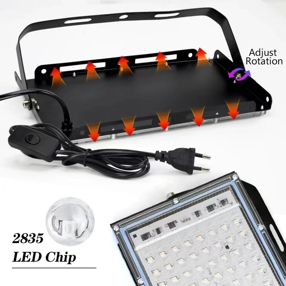 50W 100W LED UV Černá světla Stage Blacklight Ultrafialové záplavové světlo pro Halloween Xmas Dance DJ Disco Party Bar