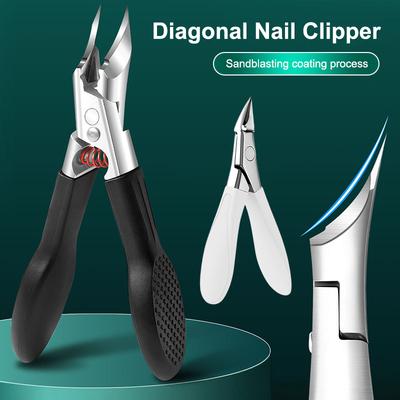 Schräger Spitzer Feder-Nagelknipser Anti-Spritzschutz Eingewachsen Tragbar Hohe Qualität Zehennagel Fingernagel Trimmer Maniküre Werkzeuge