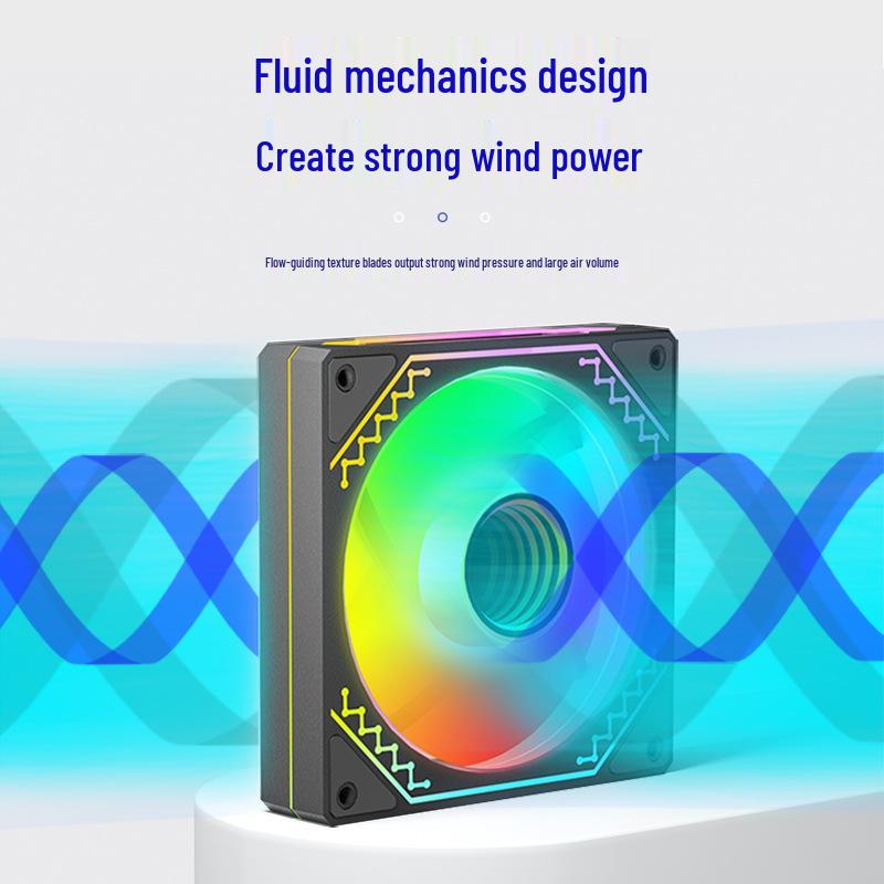 Prism 4th Gen Pro ARGB Case Fan with Forward/Reverse, Multi-faceted Lens, Temp Control, Silent Cooling for Desktops