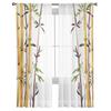 Bamboo Watercolor Painting Plant Art White Tulle Sheer Curtains for Living Room Bedroom Window Curtain Voile Organza Drapes