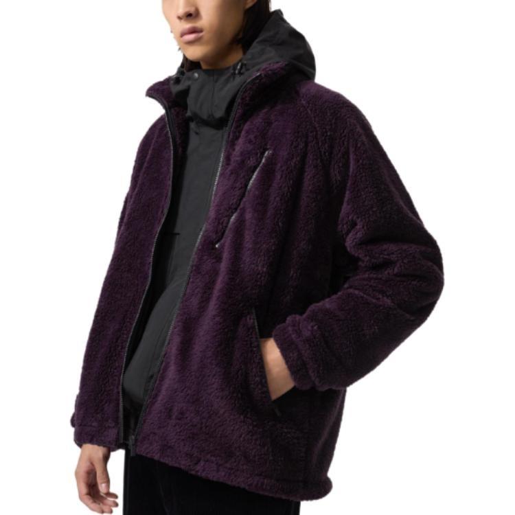 Uniqlo x Needles Fleece Jacket Purple Men s 480408-78 XL