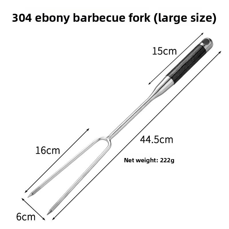 Meat fork304Stainless steel barbecue fork outdoor barbecue food fork grilled steak whole chicken barbecue fork