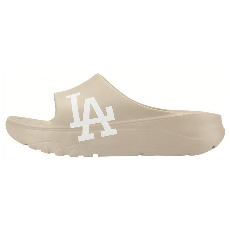 MLB Slipper Rubber Sole Slip-Resistant Slide Slippers Unisex Khaki Sneakers 32SHHP111-07B 38