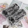 New Brand Women Real Natural Rabbit Fur Mittens Winter Warm Fluffy Lady Real Rabbit Fur Gloves Knitted Good Elastic Fur Glove