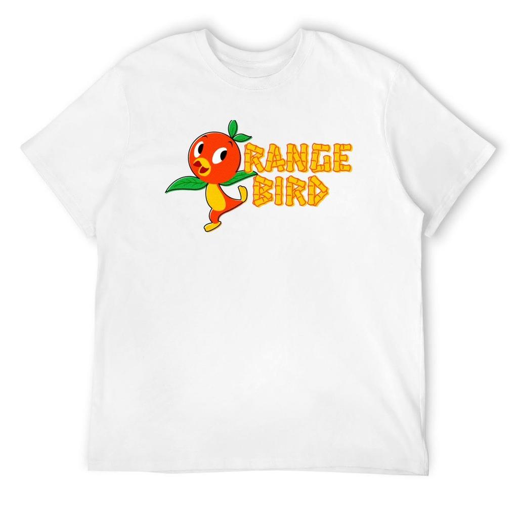 Vintage Orange Bird T-Shirt Shirts Graphic Tee Summer Tops Aesthetic Clothing Plus Size Men Clothing