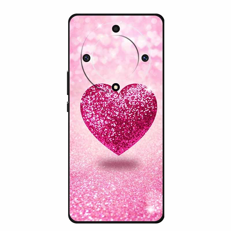 

For Honor X9a Cases Soft Silicone Phone Cover for Huawei Honor X8a Funda HonorX9A RMO-NX1 Carcasa Cartoon Love Luxury TPU Coque Honor X9a