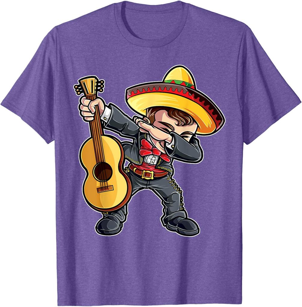 Dabbing Mariachi T Shirt Cinco De Mayo Kids Boys Unisex Mexican T-Shirt