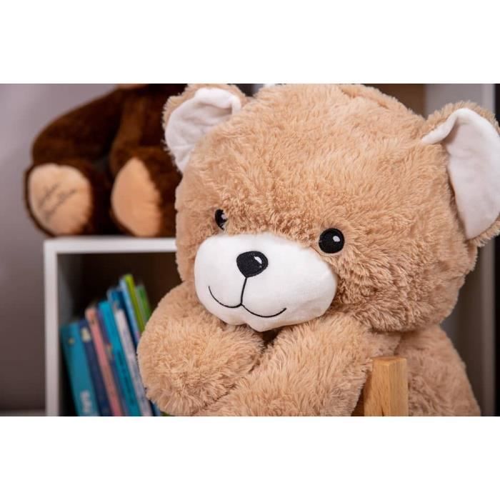 Peluche Géante - Gaston - Ours - 100cm - Beige - Fabriqué En France