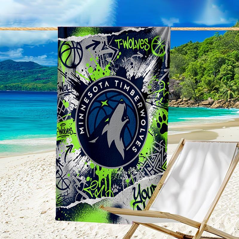 Custom Name Beach Towel Minnesota Logo Beach Towel, Soft Microfiber, Gift for Her/Him, Birthday, for Pool, Beach, Travel, Fan gifts