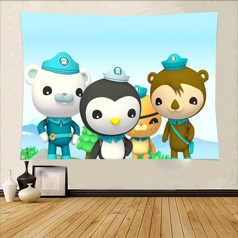 Kawaii OOctonaut Tapestry Wall Hanging Printed Polyester Tapestry INS Decoration Wall Decor