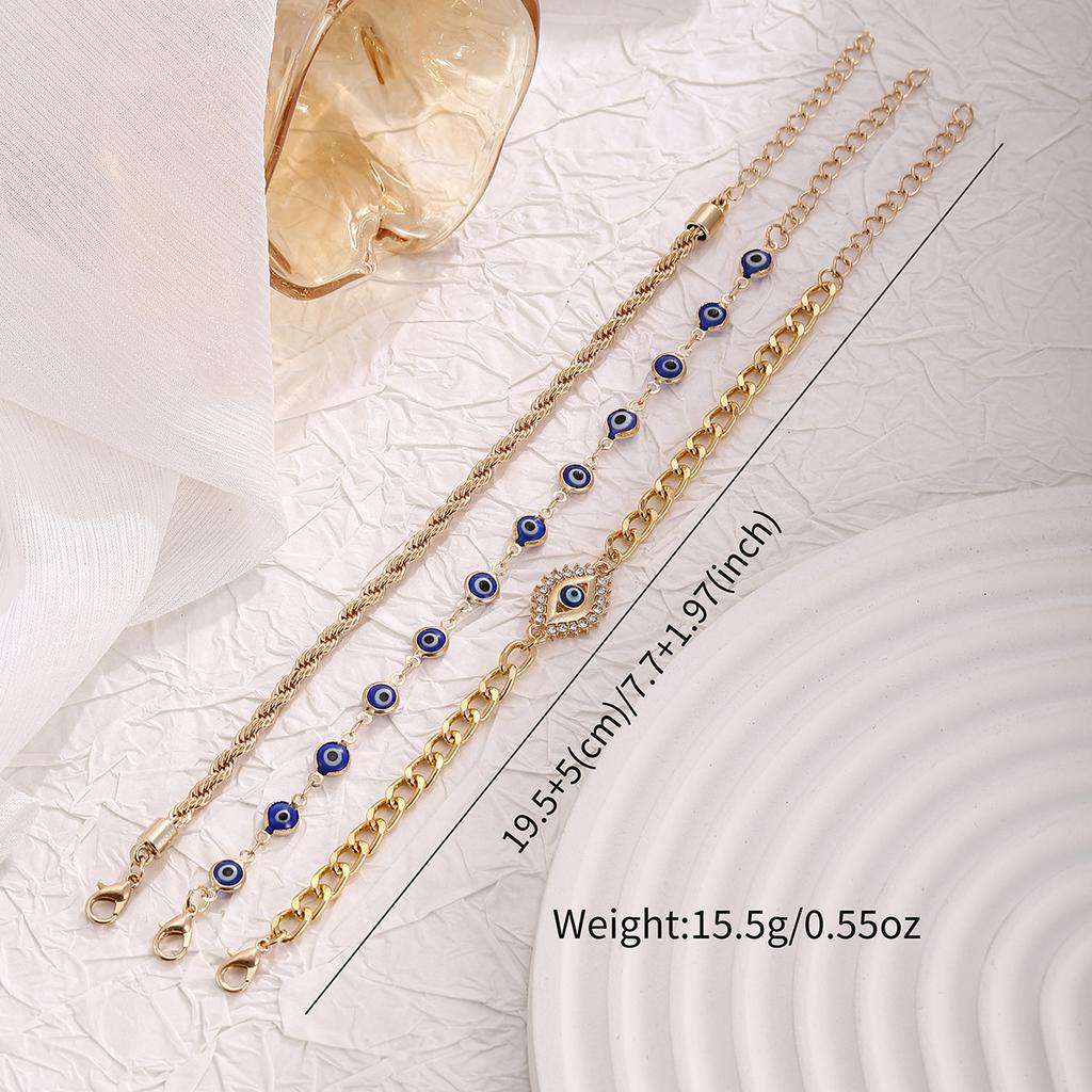 Hot-selling devil's eye shape women's bracelet set, personalized creative style jewelry foreign trade jewelry