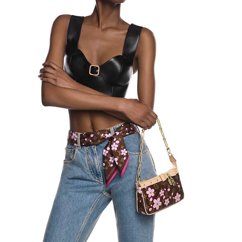 Louis Vuitton X Takashi Murakami Cherry Blossom Pochette Accessoires Sakura Brown M13666