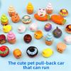 Bread Doughnut Plastic Emoji Toy Car With Pullback Action For Kids Gift And Interactive Play