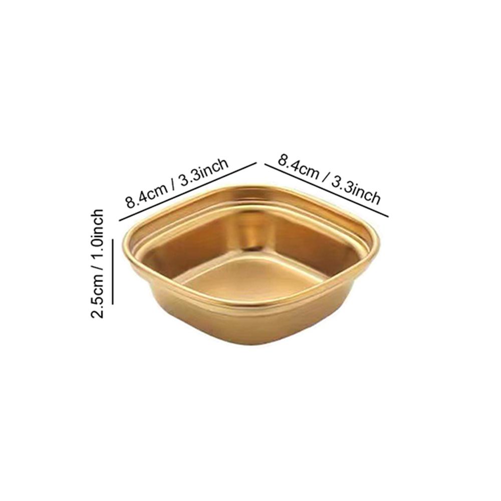 Stainless Steel Camping Seasoning Plate Tray Sauce Dish Spice Plates Pepper Roast Meat Sauce Dishes Bowl BBQ Tableware