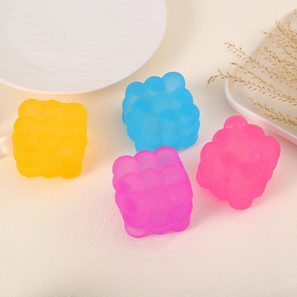 Colorful New three-dimensional candy kneading music adult kids Stress Relief Squeeze sensory Toys Decompression Simulation Cube