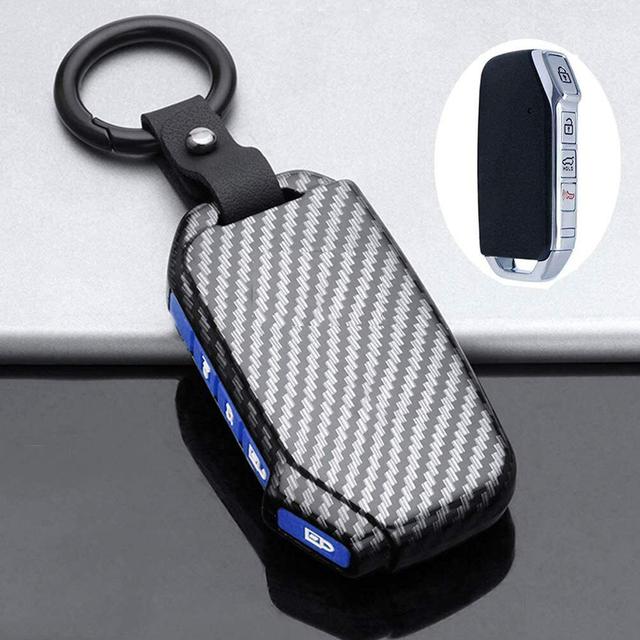 Carbon ABS Key Fob Cover Case for Kia Remote Case Holder K5 Sportage Stinger Forte